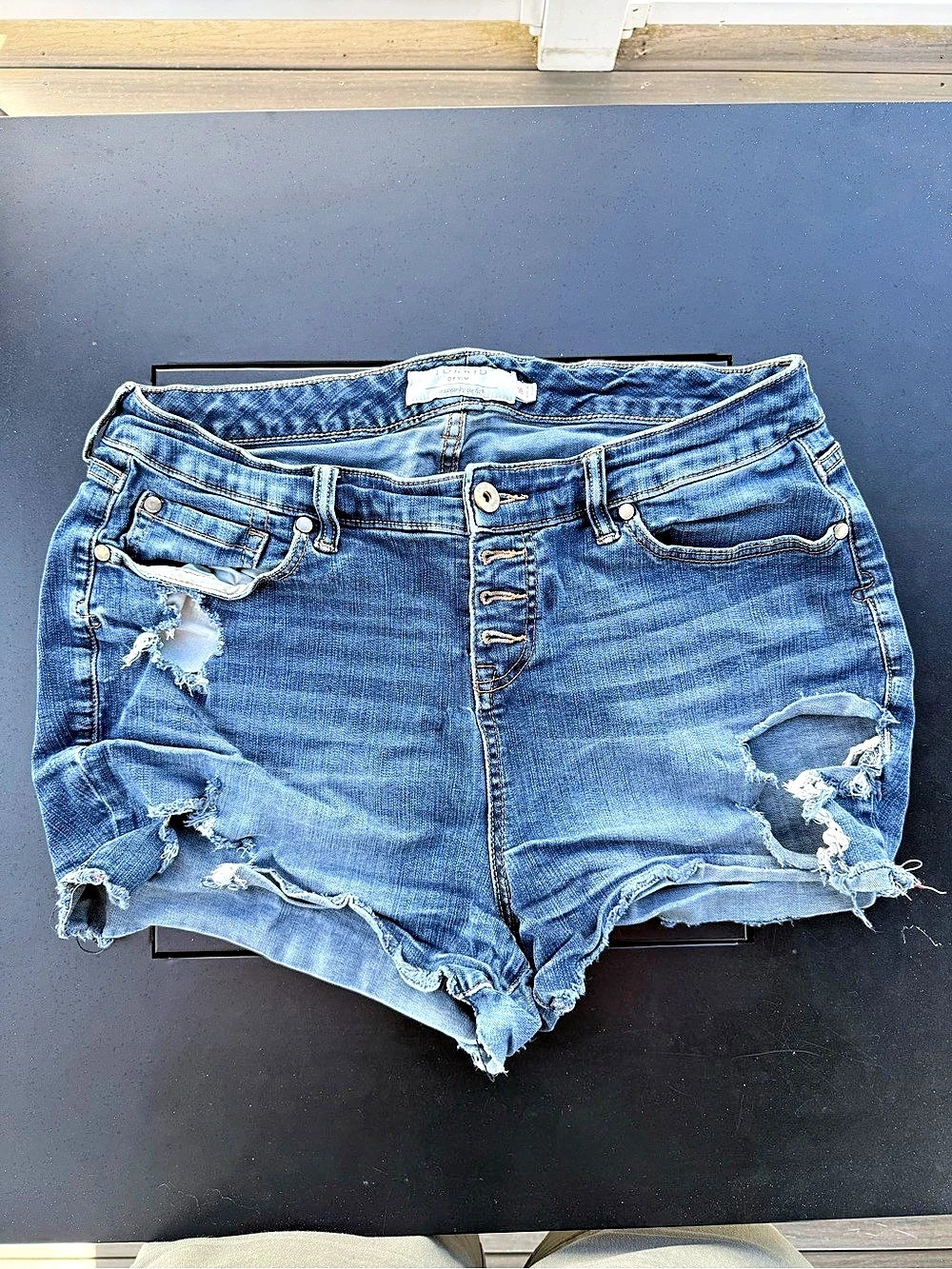 Torrid Distressed Denim Jean Shorts Blue Size 16